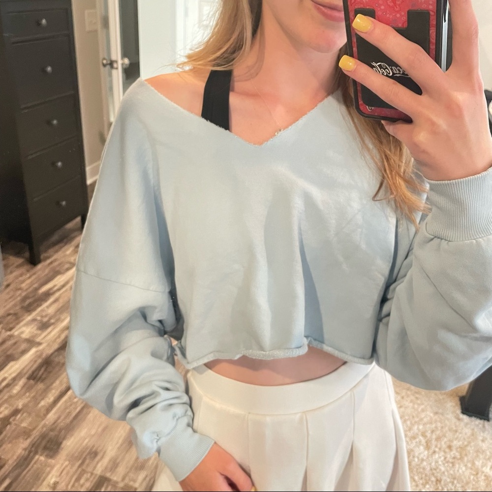 Urban Outfitters distressed cropped sweatshirt